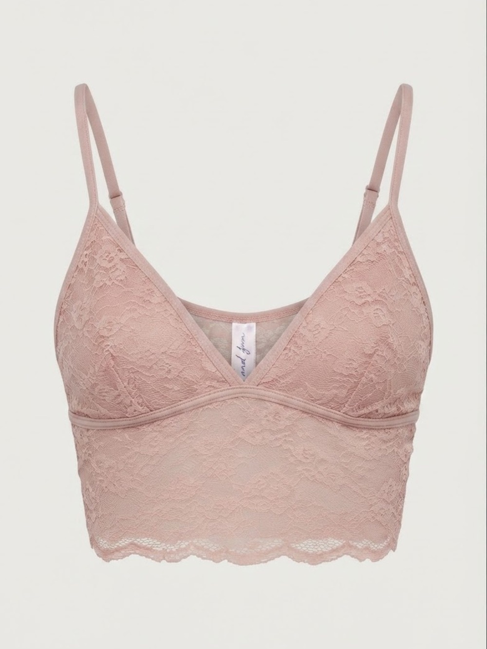 Urban Outfitters Out From Under Pink Lace Bralette Crop Cami Top Strappy Detail - Picture 7 of 7